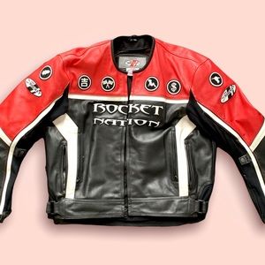 Joe Rocket Rocket Nation leather motorcycle jacket